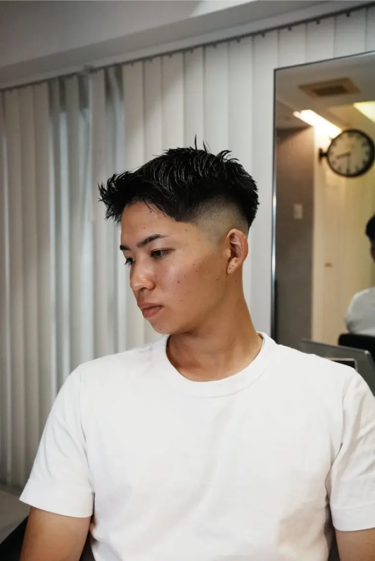 ショート メンズ フェードカット カット SHIZUKU スパイキーショートのヘアスタイル