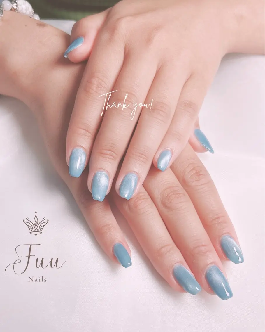ネイル ジェルネイル マグネットネイル シンプルネイル 犬のいるネイルサロン Fuu nailsのネイルデザイン
