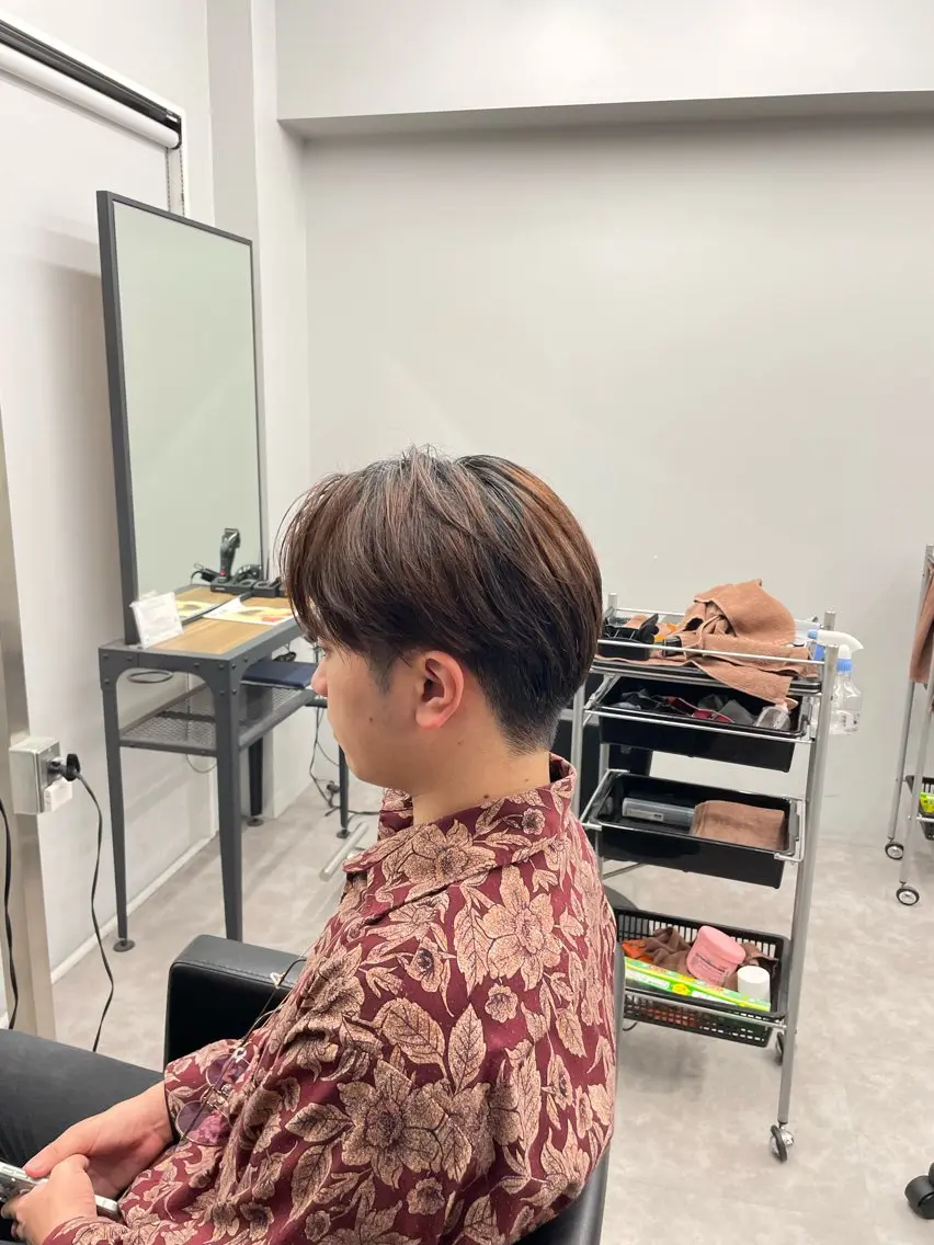 ショート メンズ かきあげバング ショートヘア RIKIYA👑 北千住メンズ特化👑のヘアスタイル
