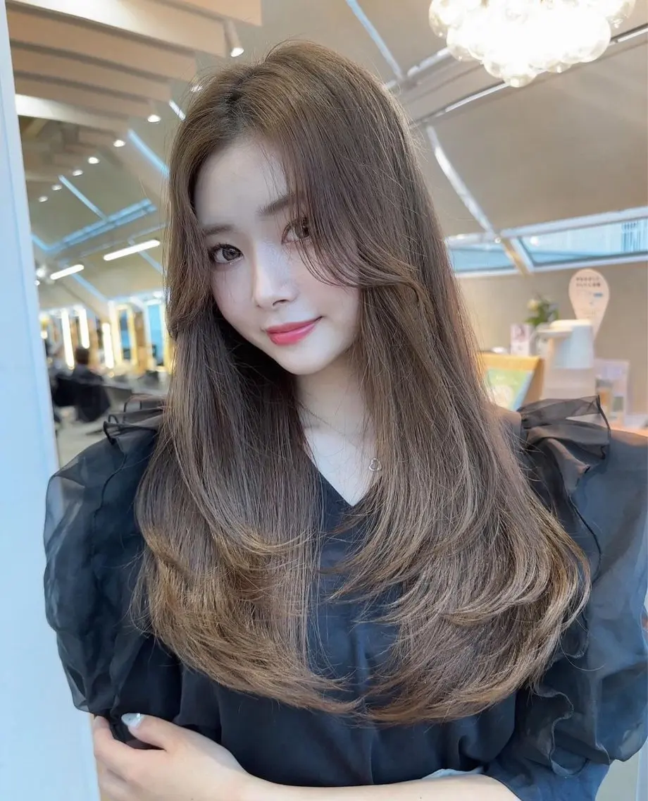 ロング 美髪矯正×レイヤー 松田空優哉のヘアスタイル