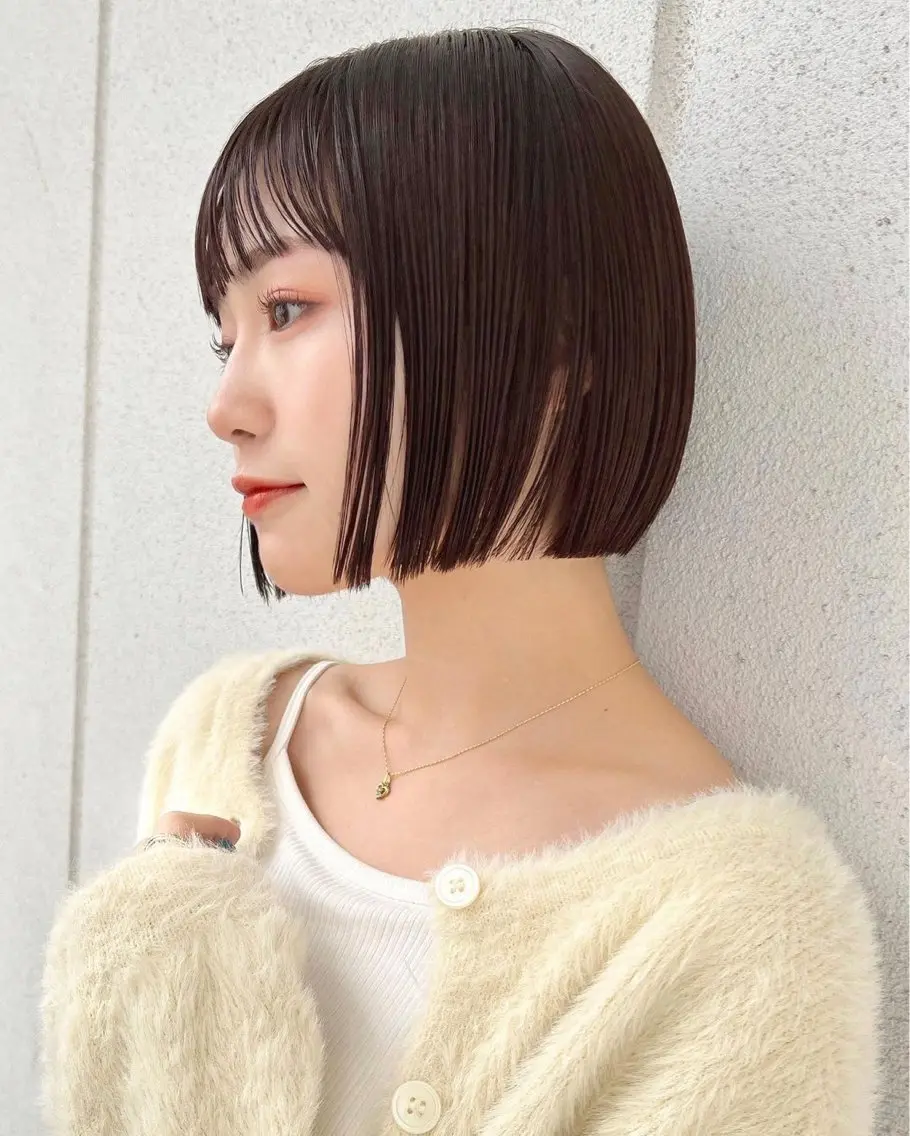ショート カラー ヘアアレンジ カット ヘアカラー ボブ指名１位/パツッ とボブ/似合わせのヘアスタイル