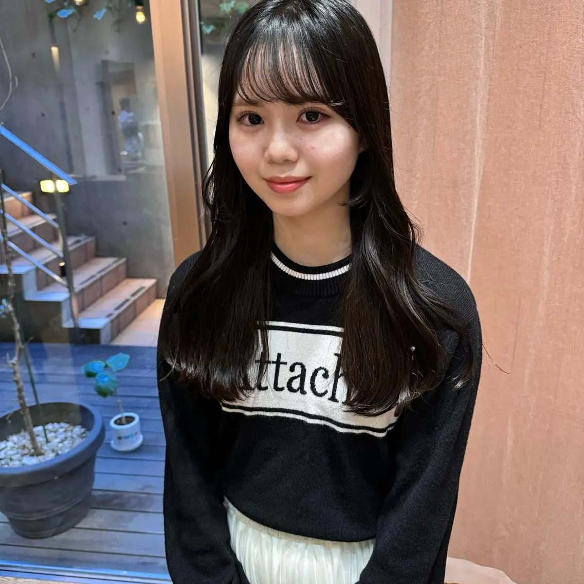 コテ巻き風🫧前髪カット＋前髪パーマの写真