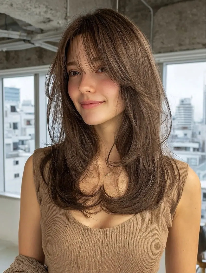 セミロング カラー カット ヘアカラー 似合わせ美髪ヘア✨ 天王寺.阿倍野🌈のヘアスタイル