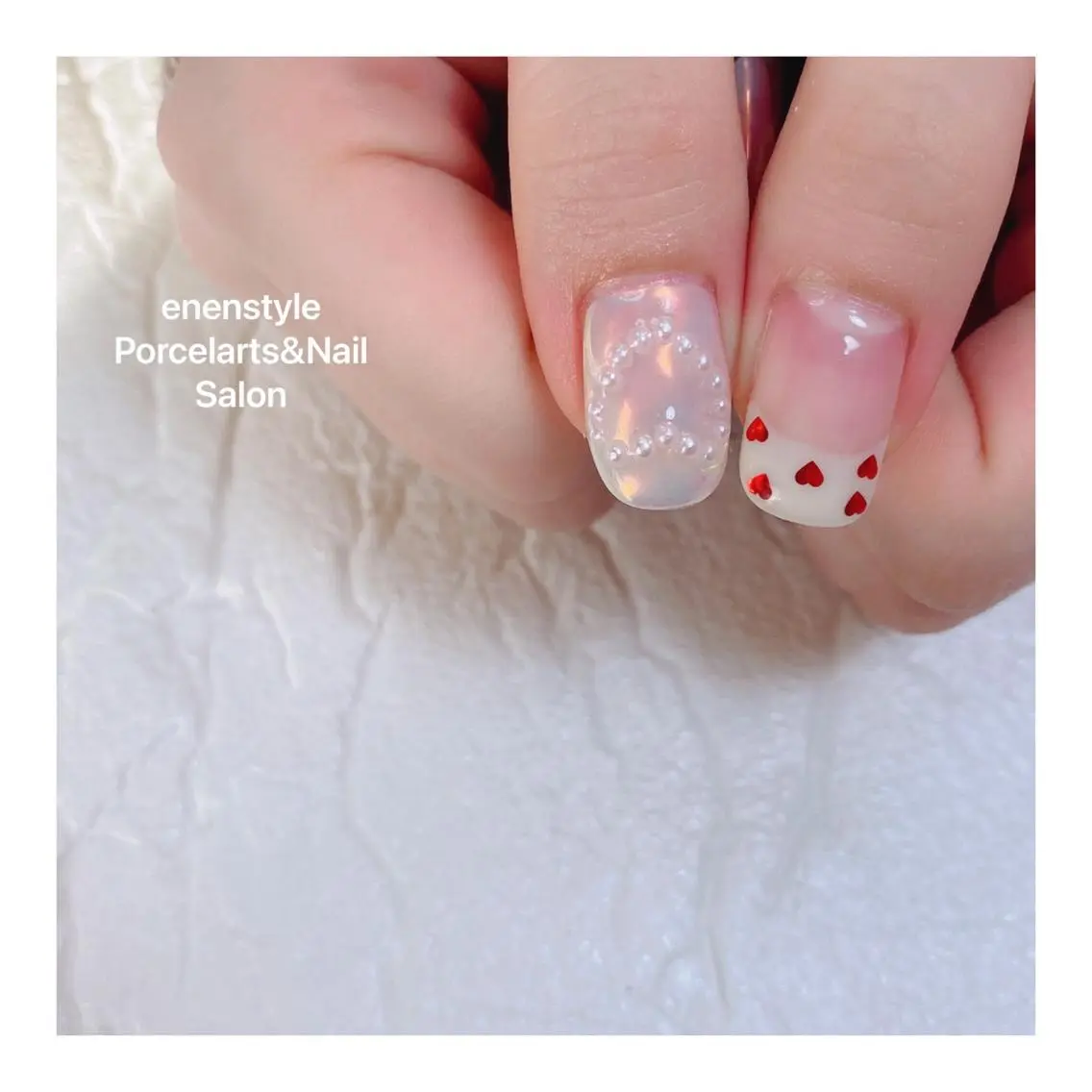 ミディアム ネイル ハンドネイル 🐾enen style 🐾のネイルデザイン