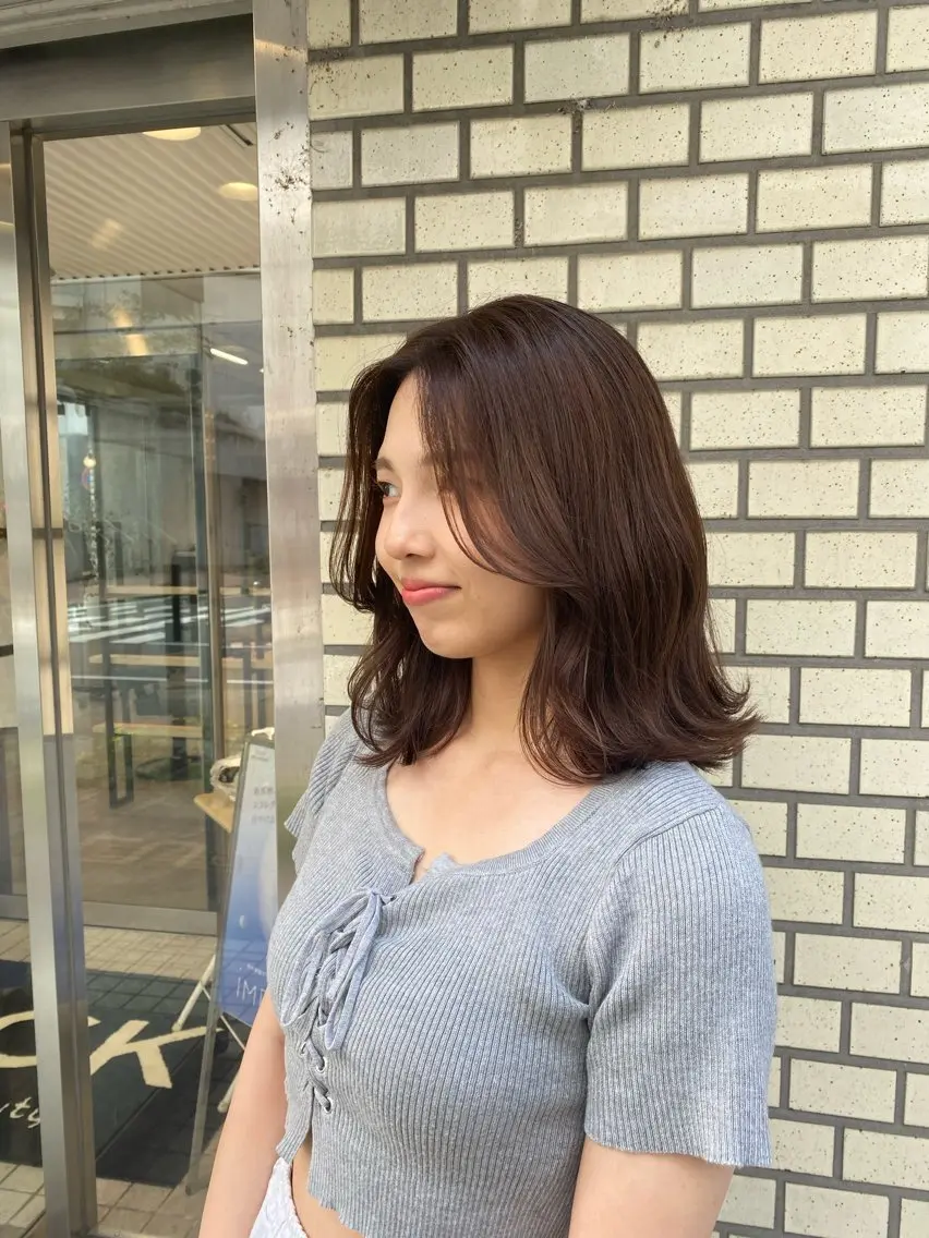 カラー 韓国ヘア AINA🐱のヘアスタイル