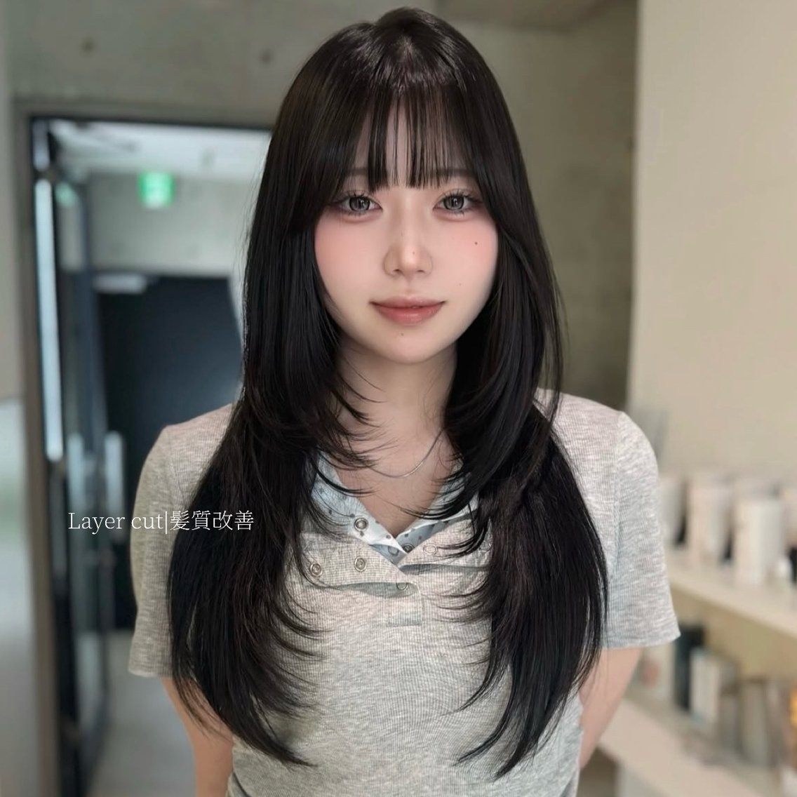 【人気𝐍𝐨. 𝟏】🧼レイヤーカット+髪質改善カラー🧼の写真