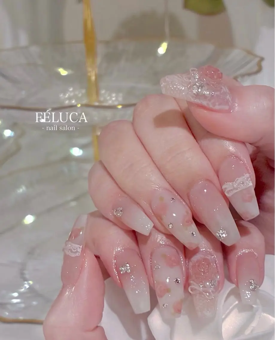 ネイル チークネイル ツイードネイル ワンホンネイル 冬ネイル ハンドネイル FELUCA rinaのネイルデザイン