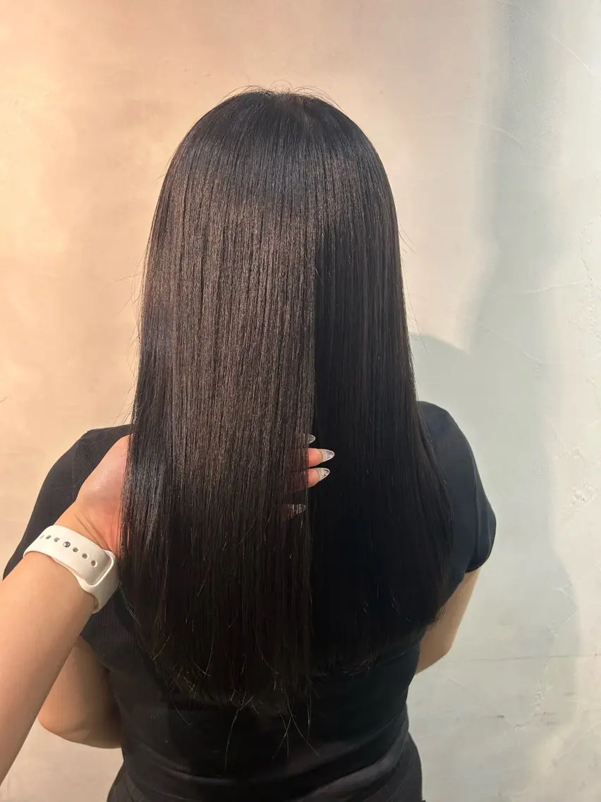 ロング カラー ダークグレー ダークグレージュ グレージュ カット ヘアカラー トリートメント 渋谷/トレンドヘア /ふうかのヘアスタイル