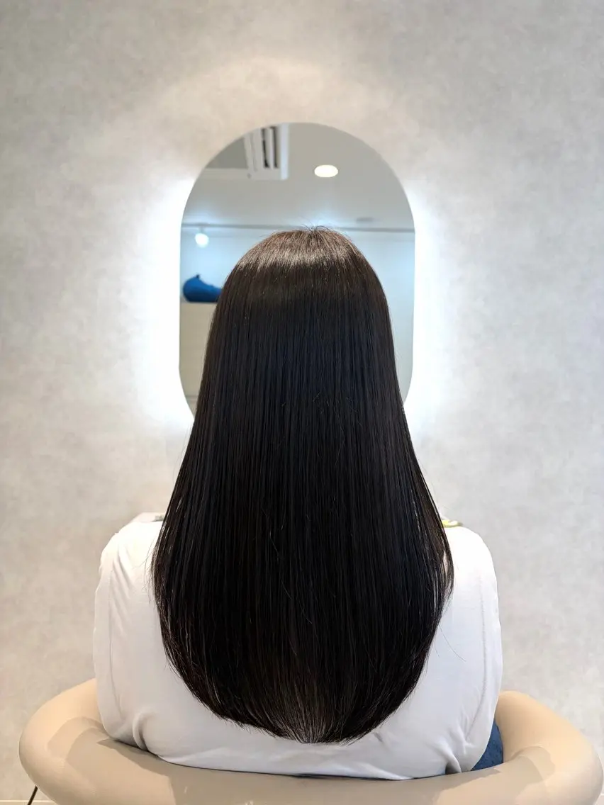 ロング カラー 髪質改善 ロング 縮毛矯正 トリートメント カット ヘアカラー トリートメント 髪質改善/白髪染め ヘッドスパ/片岡良太のヘアスタイル