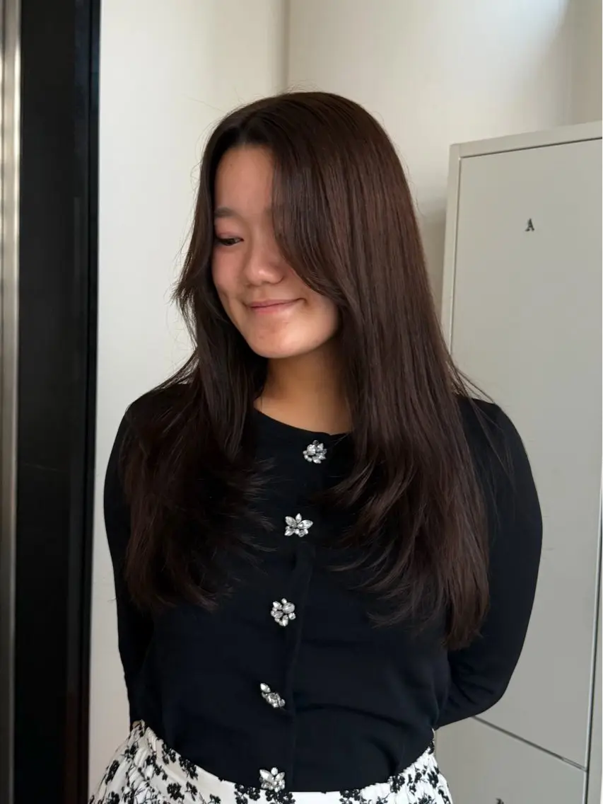 ロング レイヤーカット カット ヘアカラー 透明感カラー /sayakaのヘアスタイル