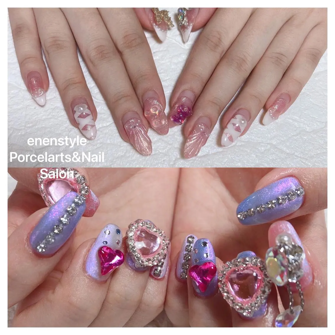 ミディアム ネイル 🐾enen style 🐾のネイルデザイン