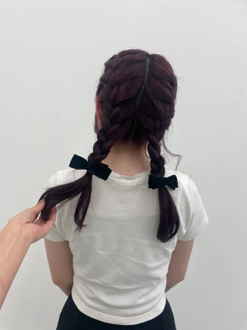 セミロング カット ヘアカラー トリートメント MOE 福岡韓国ヘア✧︎のヘアスタイル