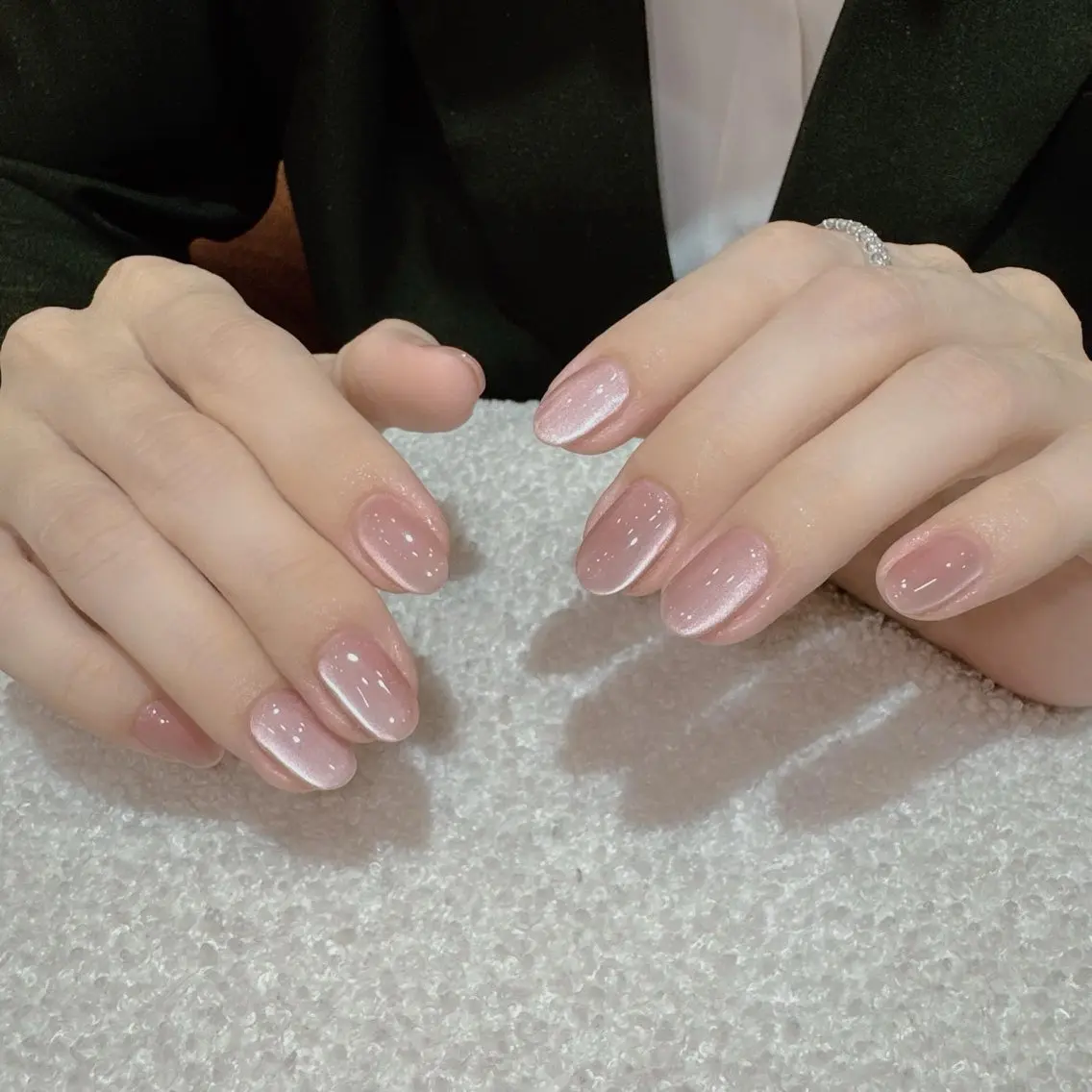 ネイル フレンチネイル ジェルネイル 韓国ネイル マグネットネイル マグネットフレンチ akina nailsのネイルデザイン