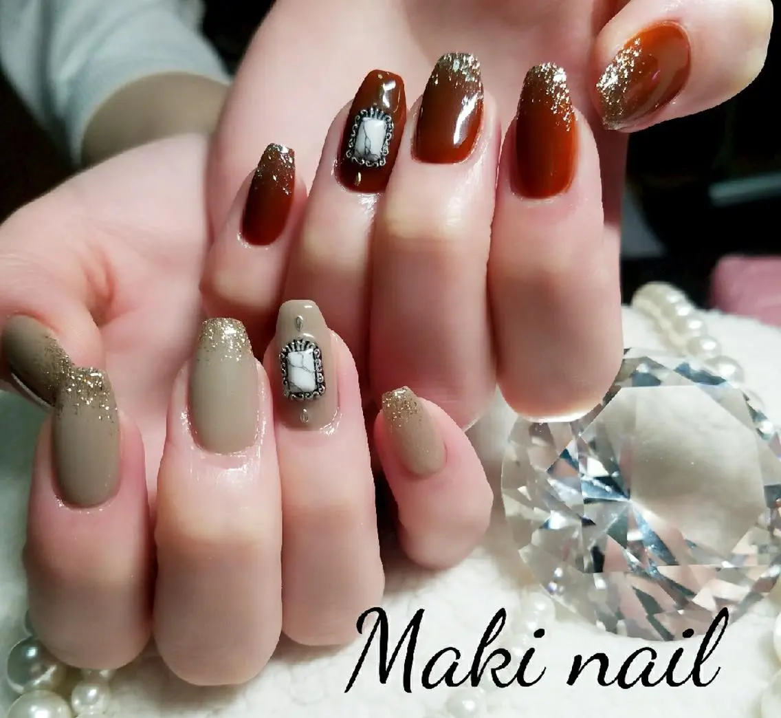 ネイル ショート ジェルネイル ･:*+.✳︎˚✧₊ MAKI NAILのネイルデザイン
