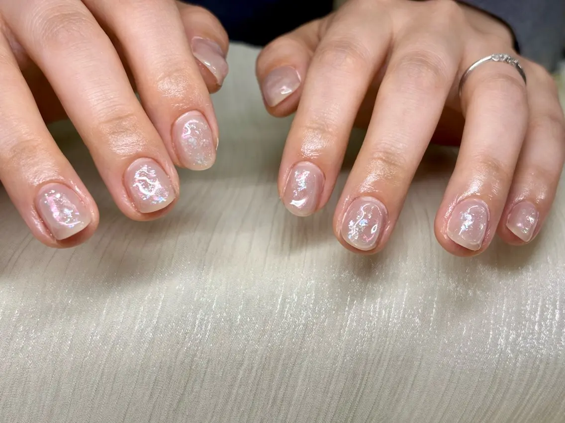 ネイル ニュアンスネイル 春ネイル ハンドネイル ハンドケア ETE LUNA NAILのネイルデザイン
