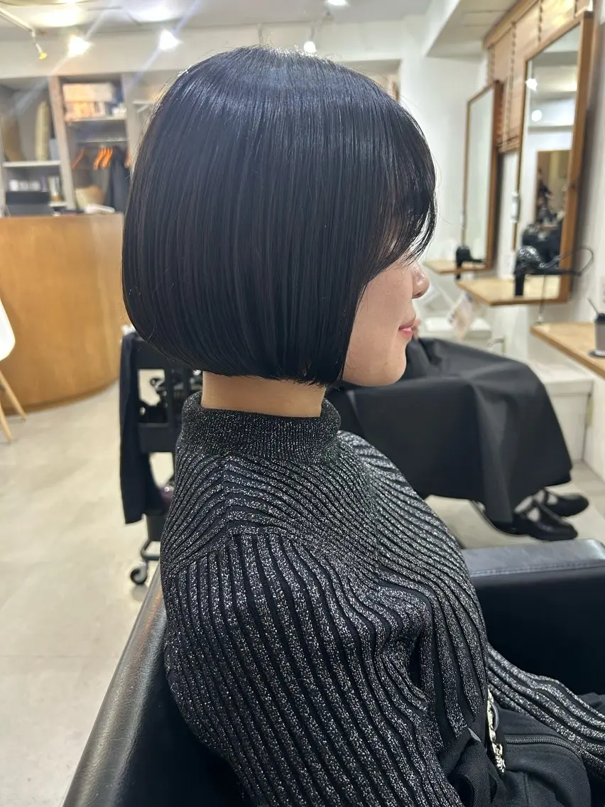ショート ボブ ボブ人気No,1✨ TAME副店長のヘアスタイル