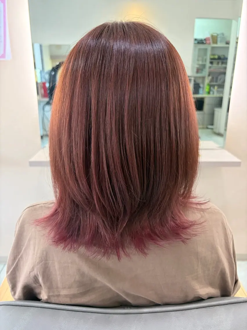 ミディアム ヘアカラー 🍵rinka 🍵カラーモデル募集のヘアスタイル