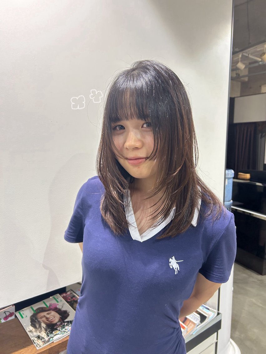 セミロング カット トリートメント NanaKo 表参道 レイヤー/ハッシュのヘアスタイル