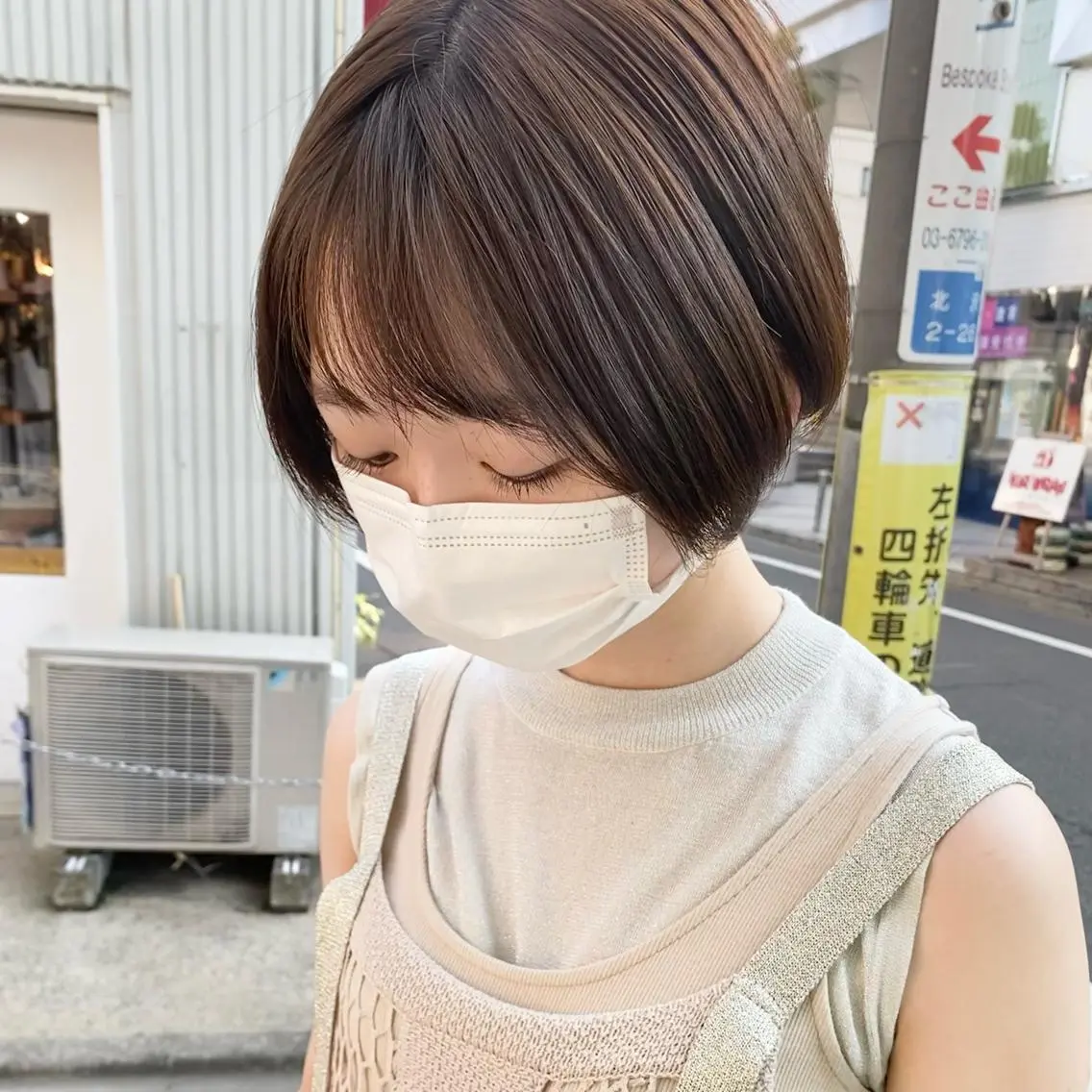 ショート カラー ショートボブ オリーブカラー ボブ ショートヘア カット ヘアカラー 西山梨々【5/1〜 復帰致します🌼】のヘアスタイル