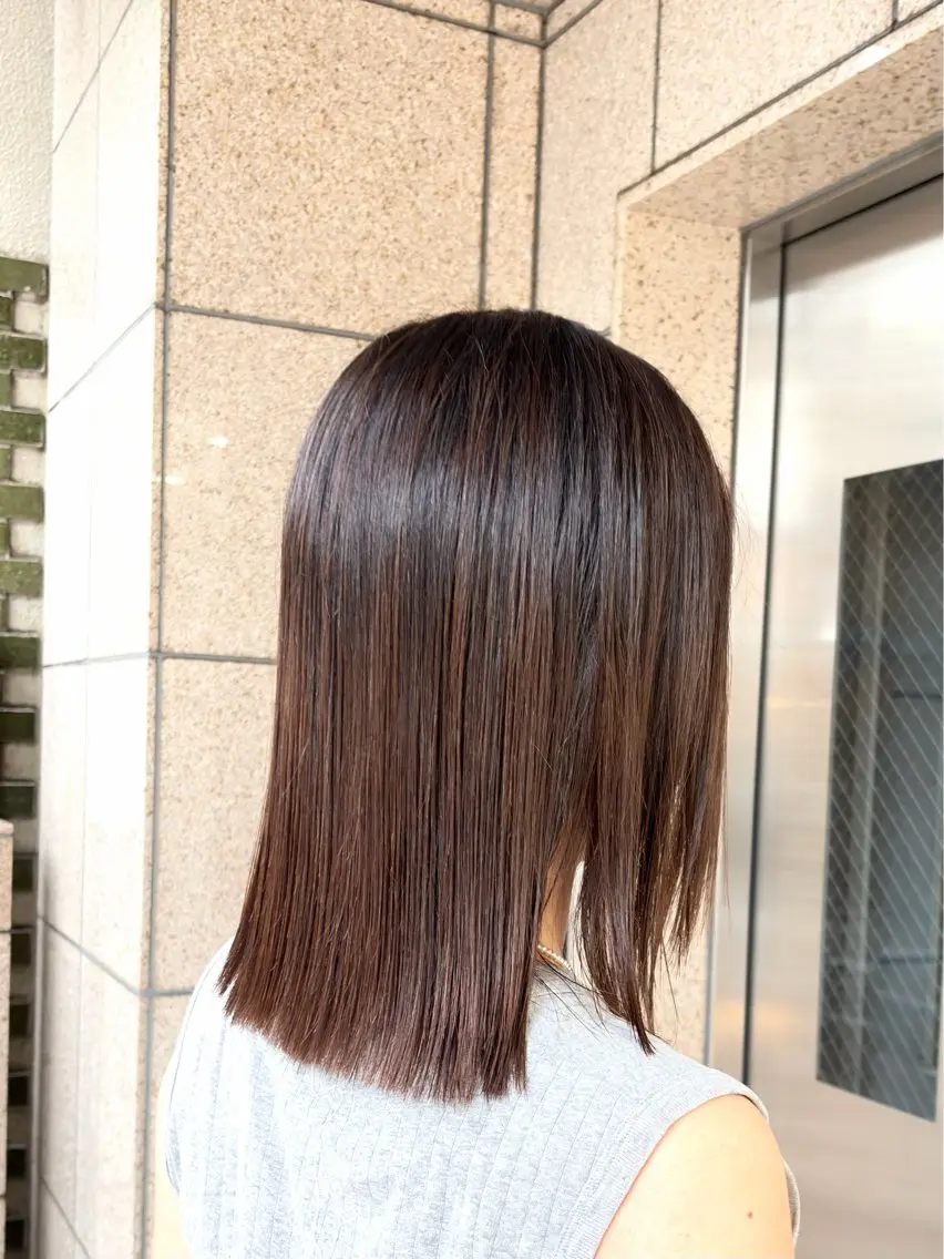ミディアム カット 縮毛矯正 go s go(e) 店 コンドウマチコのヘアスタイル