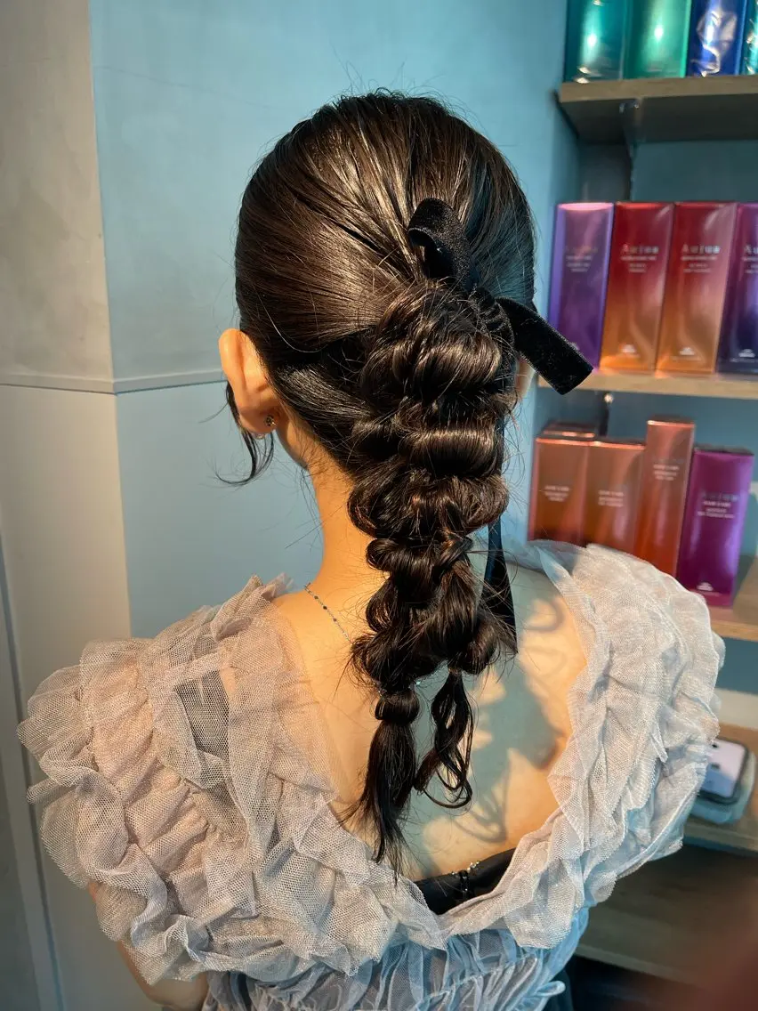 ヘアアレンジ ヘアセット 透明感カラー💎 アレンジ🩰Rimiのヘアスタイル