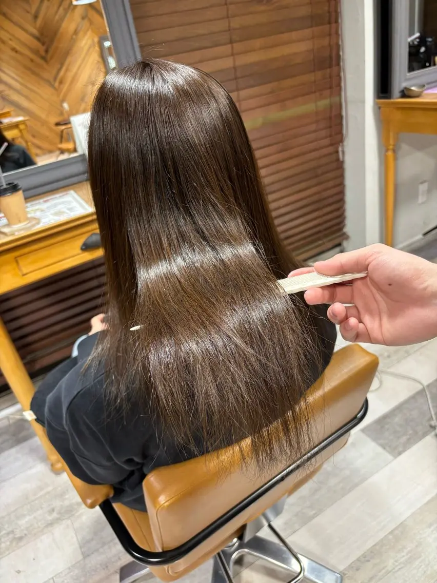 ミディアム カラー ブラウンカラー ヘアカラー 艶カラー✨ RYUNOSUKEのヘアスタイル