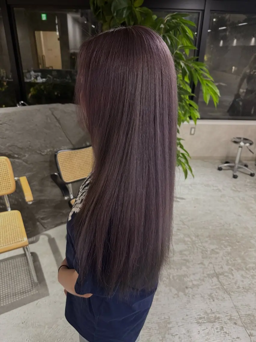 ロング カラー トリートメント ヘアカラー 新潟万代/暖色・ 透明感カラー/アミのヘアスタイル