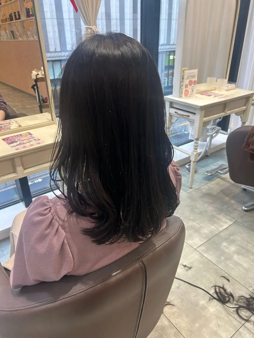 ミディアム カットモデル 梅田 YUKINO 🩷のヘアスタイル