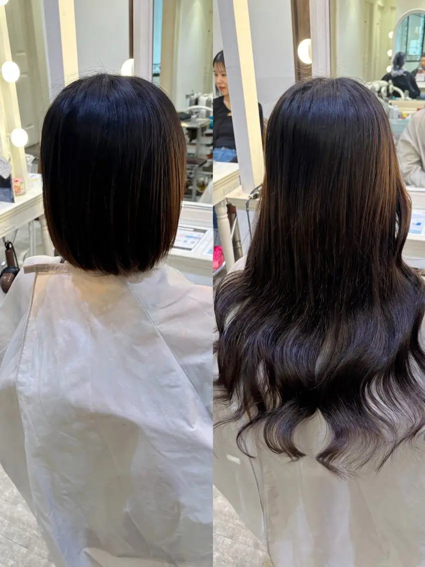 ミディアム ボブ エクステ シールエクステ横浜 🐏☁️miminaのヘアスタイル