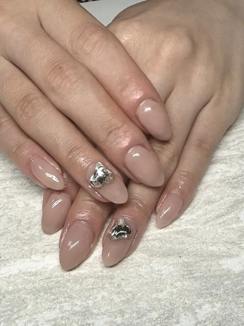 ネイル 韓国ネイル ニュアンスネイル ワンカラーネイル ピンク シンプルネイル JULIE NAILのネイルデザイン