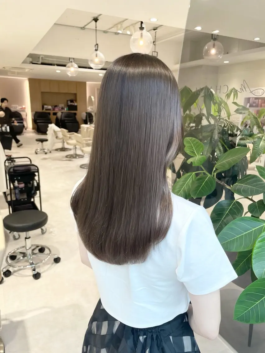 💫フルコース💫カット+髪質改善コスメストレート+ケアカラー(クイックトリートメント付)の写真