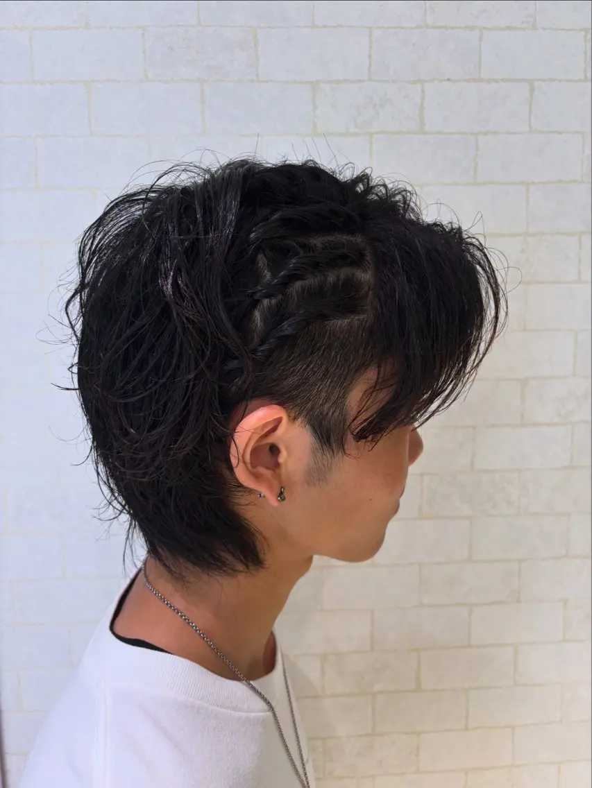 ショート ヘアアレンジ メンズ デート 浴衣 ヘアセット H. shinkaiのヘアスタイル