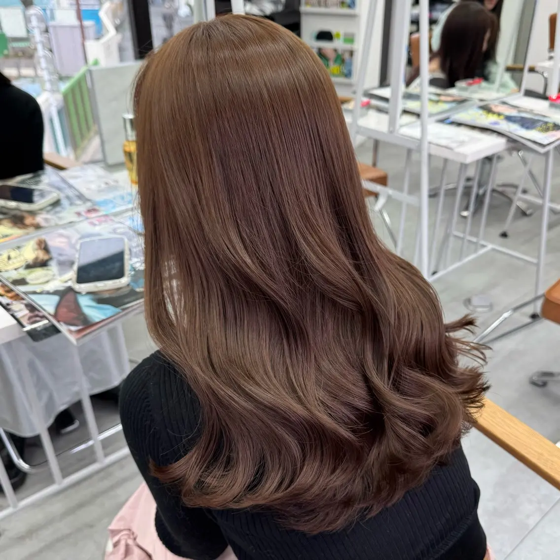 ロング カラー ヘアアレンジ ヘアカラー ブリーチなしカラー /新百合ヶ丘/安形翔のヘアスタイル