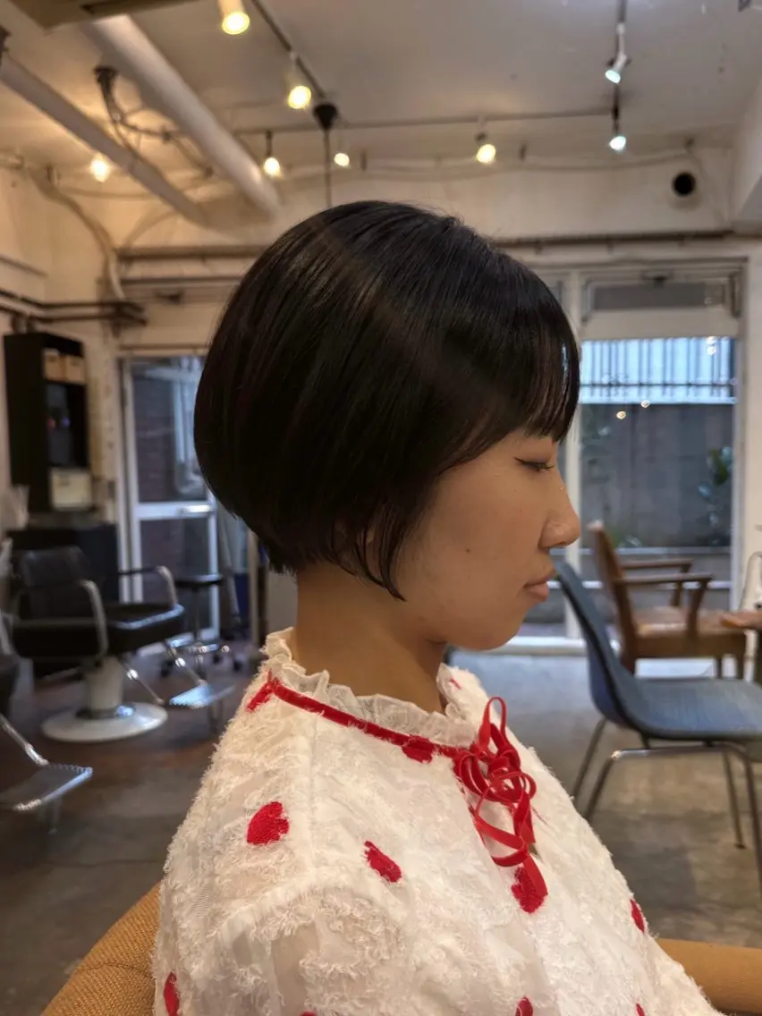 ショート ショートボブ ボブ 顔周りカット ショートヘア 小顔カット カット さくら/カラー/ レイヤー/銀座໒꒱のヘアスタイル