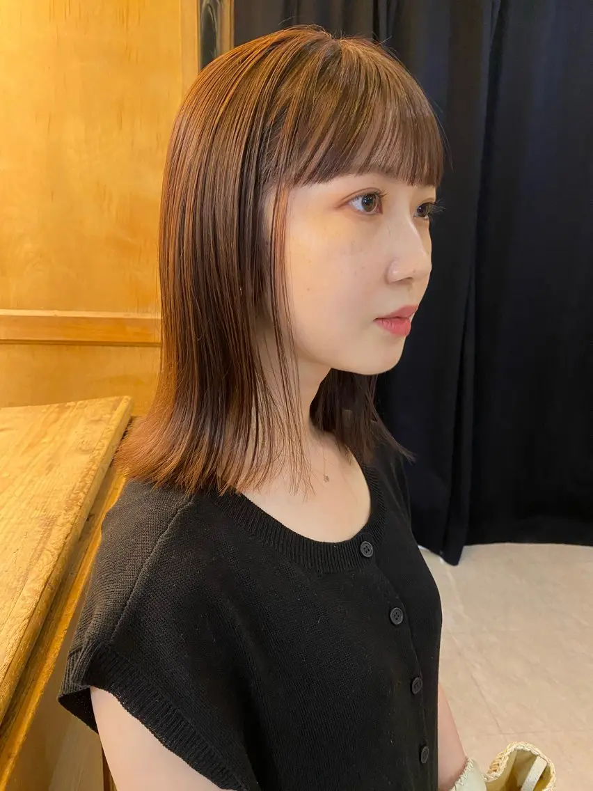 ミディアム カラー カット ヘアカラー トリートメント Pia ツボイ ケイタのヘアスタイル