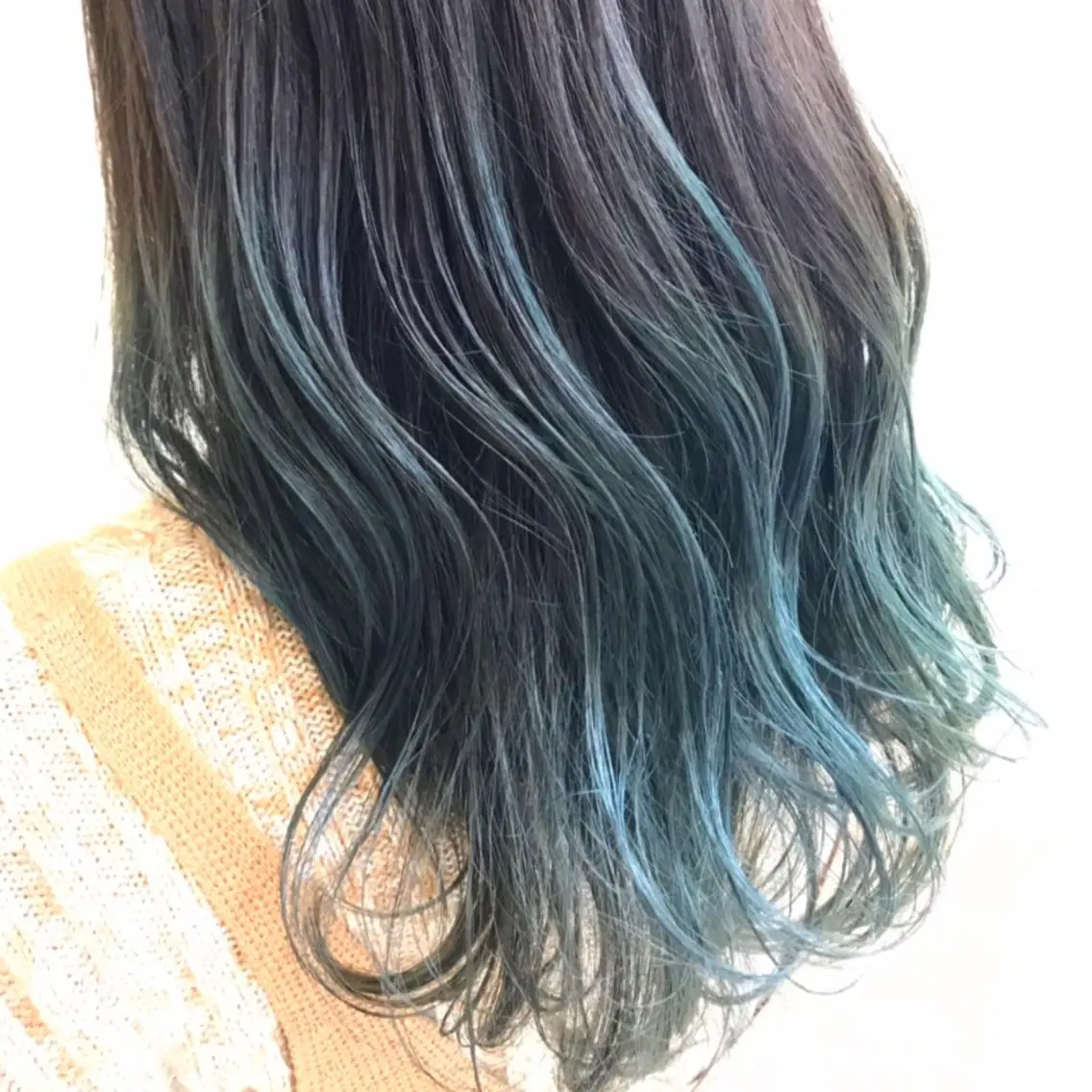 セミロング カラー ブルーカラー ブルージュ グラデーションカラー メンズ指名多数!! 田島史也のヘアスタイル