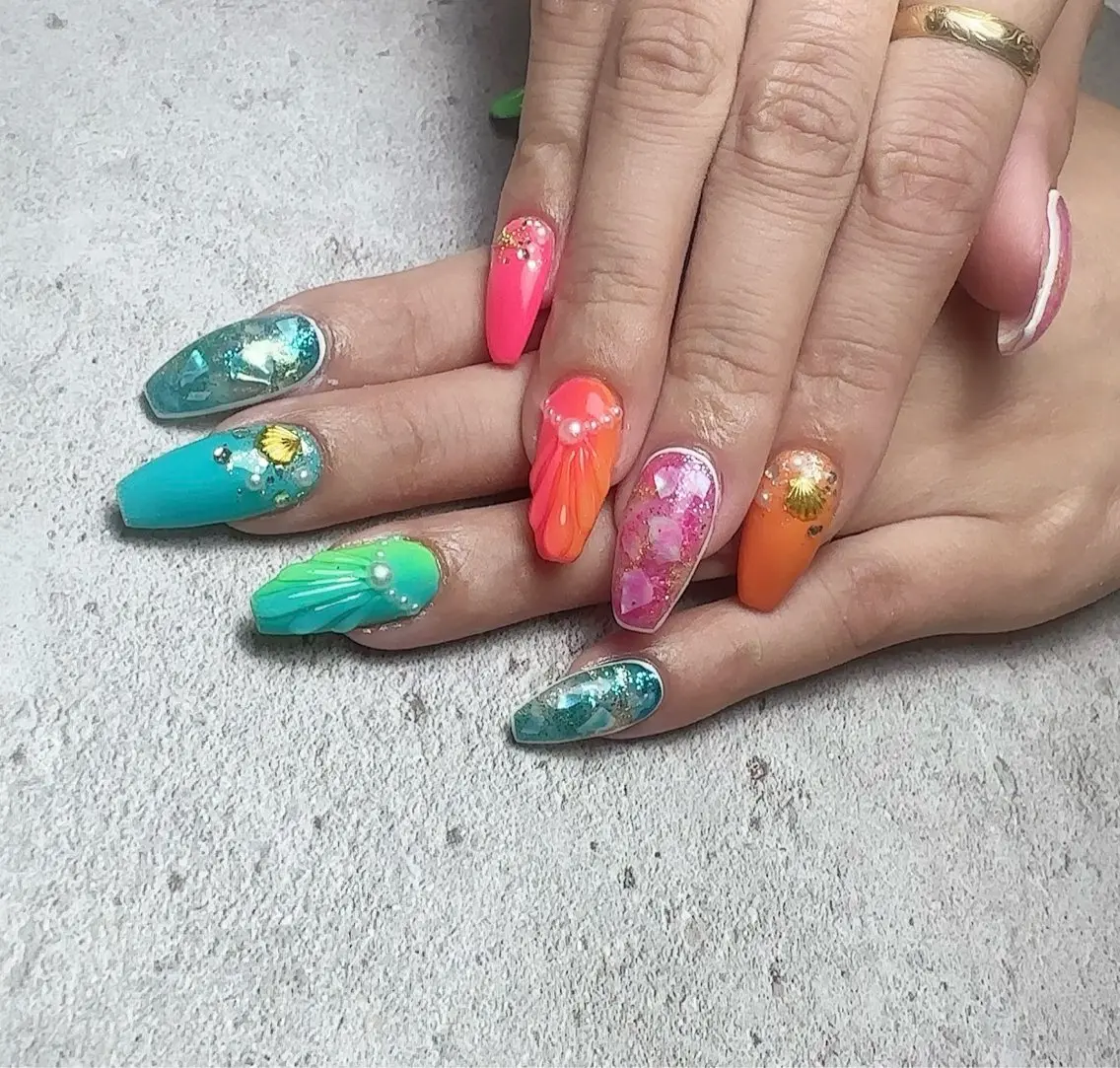 ネイル アートネイル ハート マグネットネイル 持ち込み ニュアンスネイル ハンドネイル Nailsalon Mimiy..♡のネイルデザイン