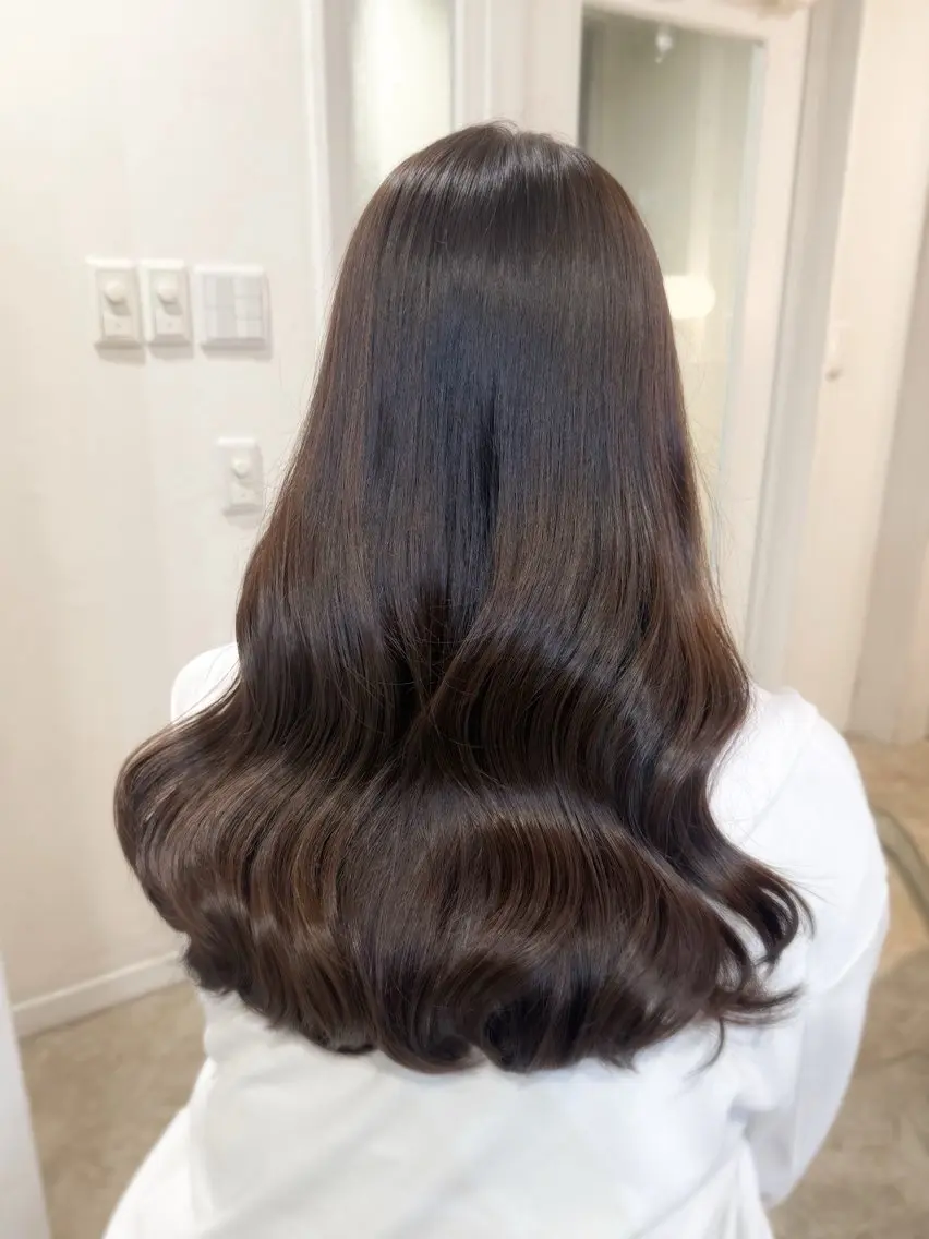 セミロング カラー バレイヤージュ ベージュカラー ブリーチ ケアブリーチ ダブルカラー ヘアカラー トリートメント ミディアム/顔周り/ ベージュ🌼mayuのヘアスタイル