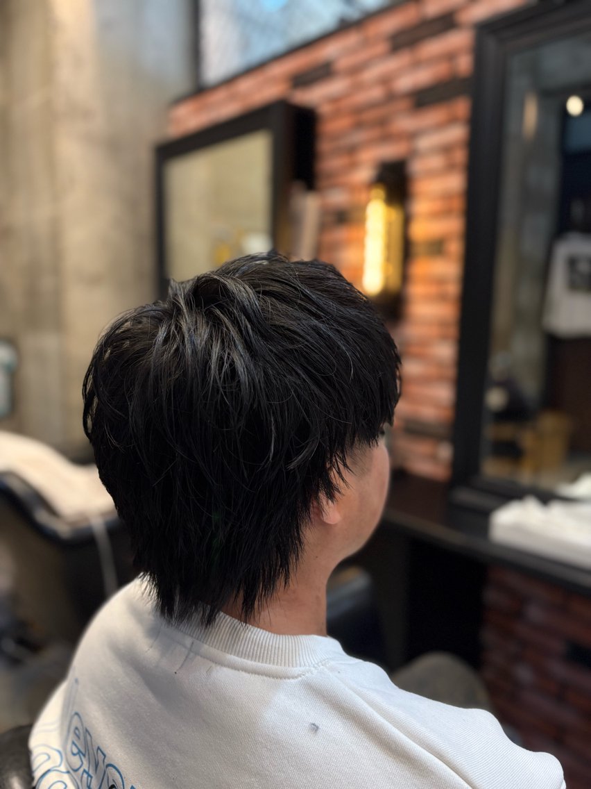 メンズ メンズウルフカット ウルフカット 銀太/カット✂️/ パーマ/ブリーチのヘアスタイル