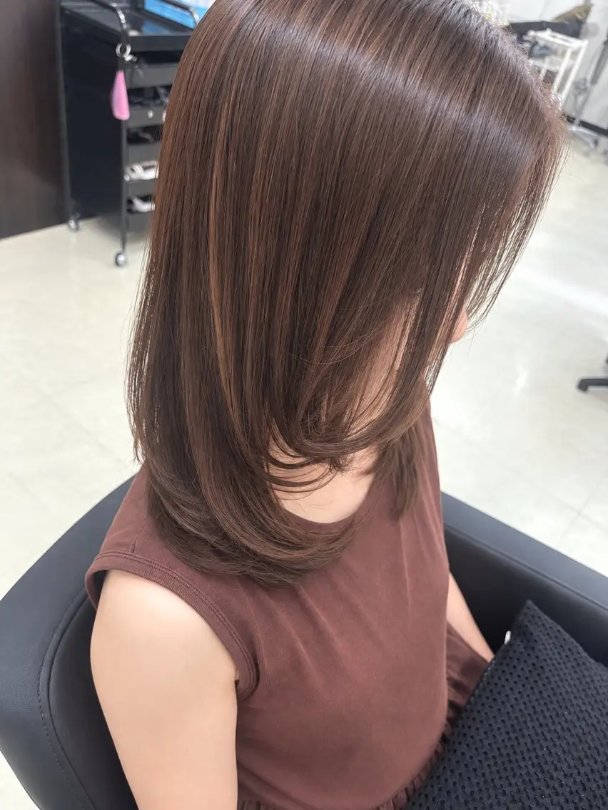 ミディアム ミディアムレイヤー レイヤーカット ⑅.* ୨୧こわた みく୨୧⑅.*のヘアスタイル