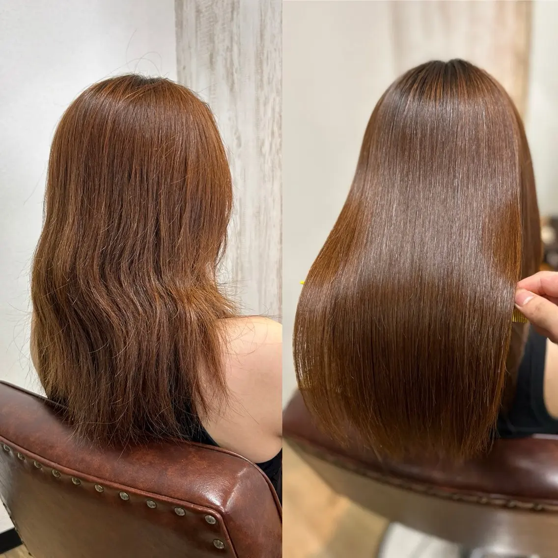 ミディアム パーマ 髪質改善 縮毛矯正 カット ヘアカラー トリートメント 🌹【代表】古川暁 髪質改善縮毛矯正🌹のヘアスタイル