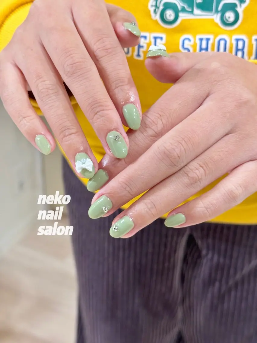 ネイル ガーリー ハンドネイル neko nailのネイルデザイン