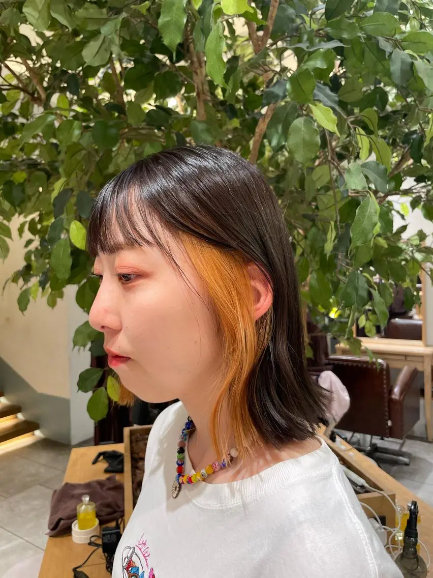 《皆様ご予約可能🍀》イヤリングカラーorインナーカラー＋シャンプーブローの写真
