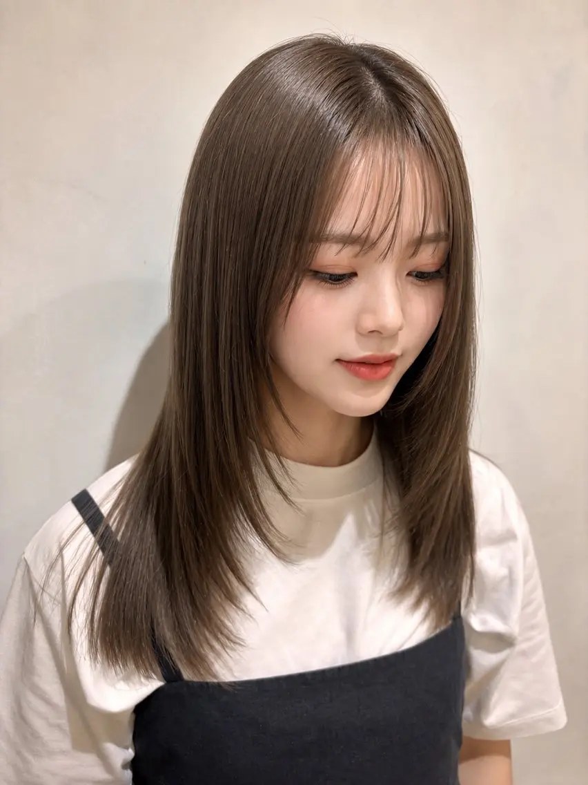 ロング レイヤーカット カット トリートメント レイヤーカット 🇰🇷SAYAのヘアスタイル