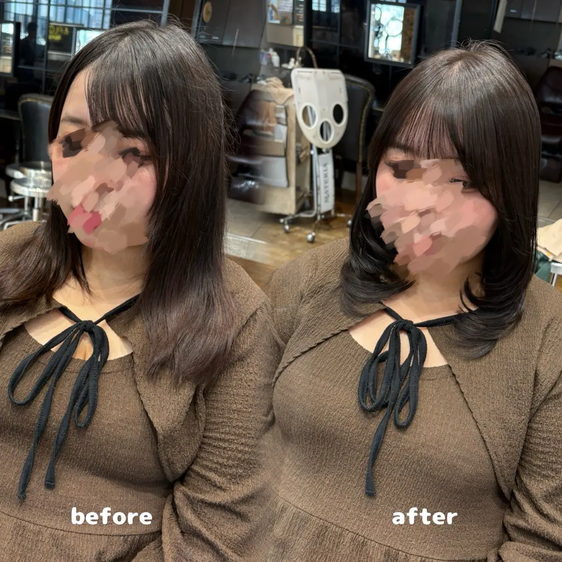 ミディアム レイヤーカット 村山 美姫のヘアスタイル