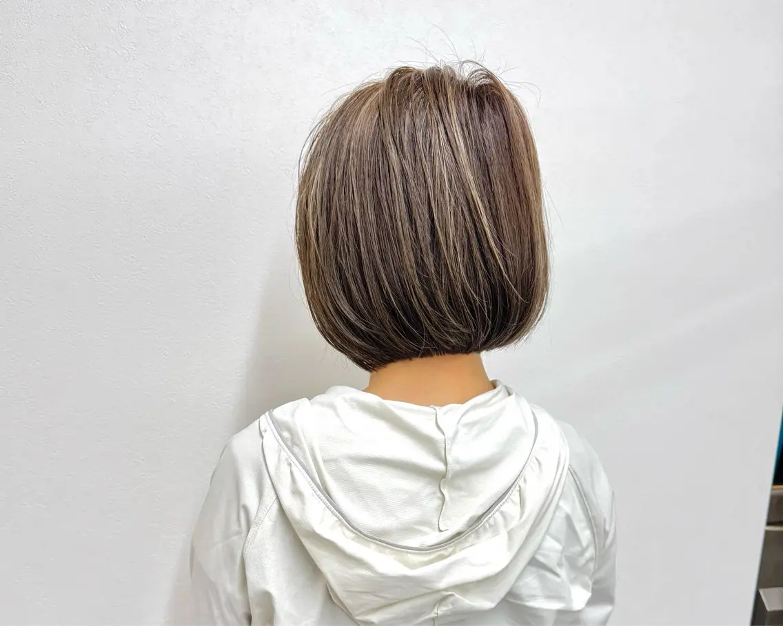白髪ぼかしハイライトの写真