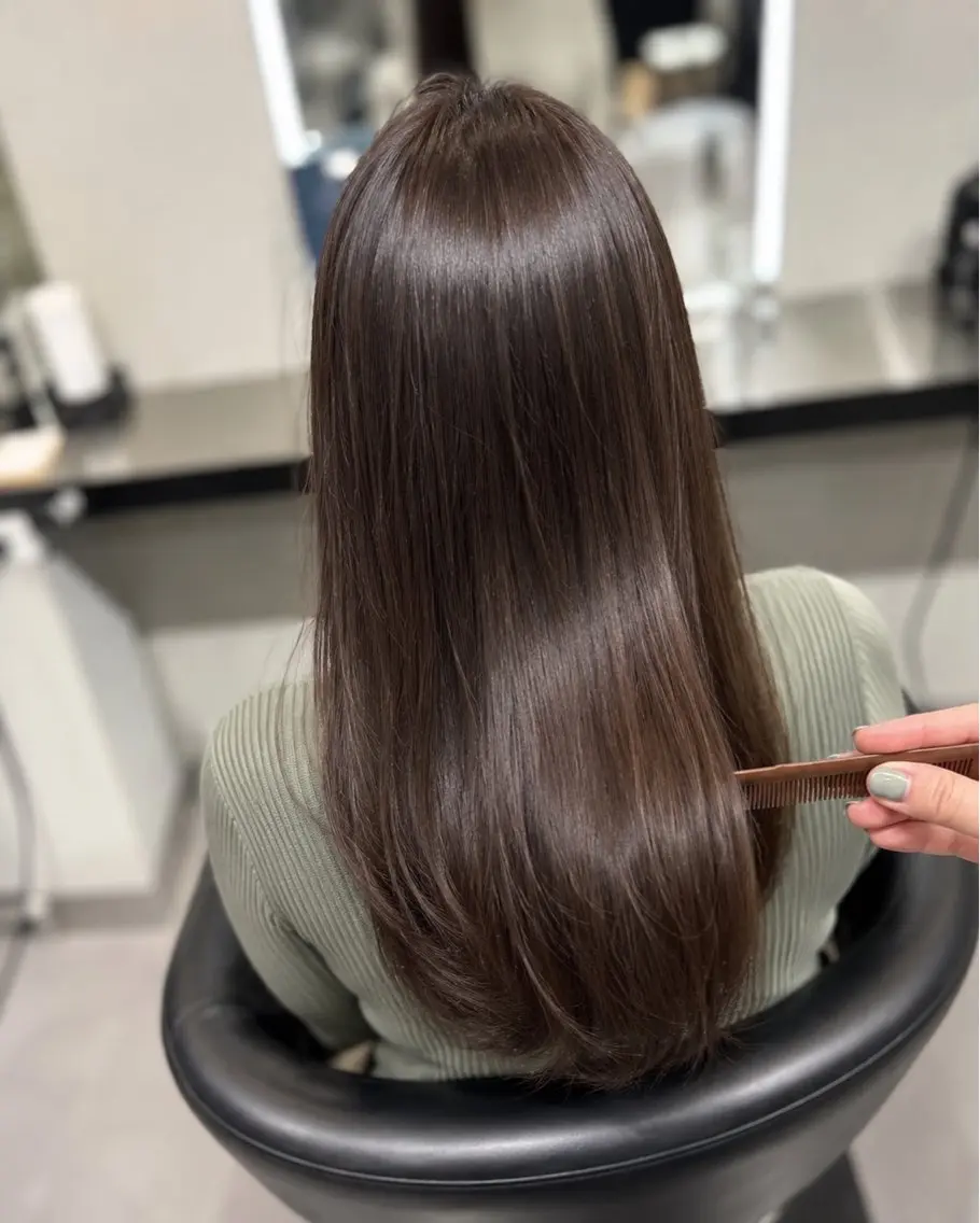 ミディアム カラー ブラウンカラー ミント 🌈ウルトワ水素 髪質改善naru🌈のヘアスタイル