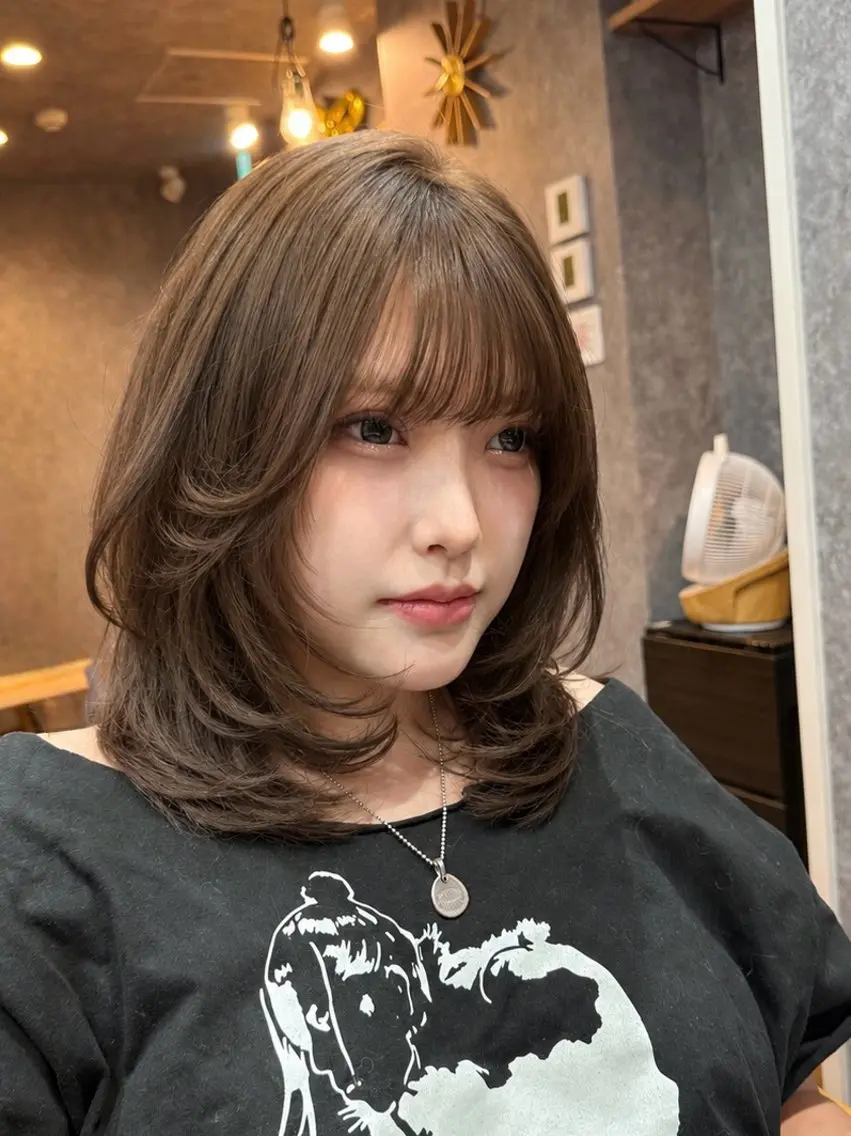 セミロング カット ヘアカラー ヘアセット cocoa船橋🦄 chinamiのヘアスタイル