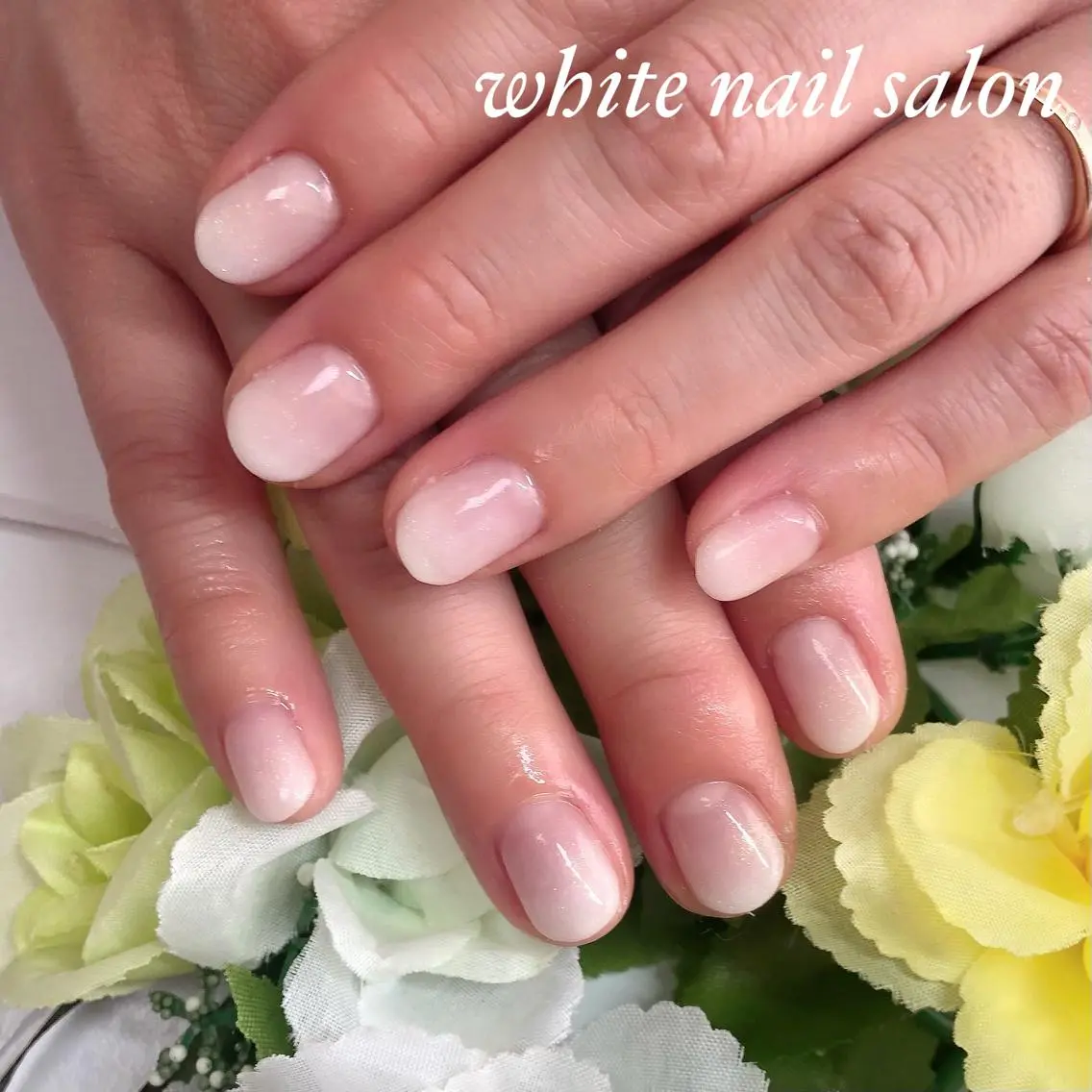 ネイル アートネイル フレンチネイル ジェルネイル ハードジェル 持ち込み white nail salonのネイルデザイン