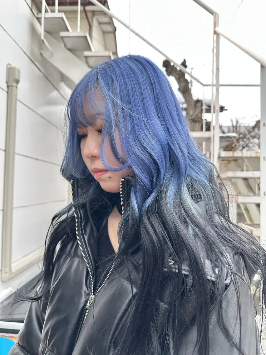 セミロング カット ヘアカラー 🍀ブリーチ屋さん/ ダブルカラー・あずみのヘアスタイル